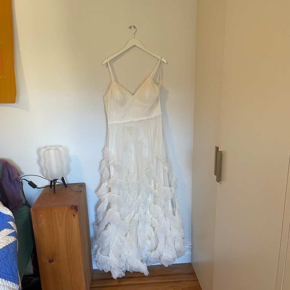-BHLDN Marchesa Notte Greer Wedding Dress Gown 12 (unaltered) EUC Ivory - Picture 2 of 8
